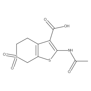 2-acetamido-6,6-dioxo-4H,5H,7H-6lambda6-thieno[2,3-c]thiopyran-3-carboxylic acid结构式