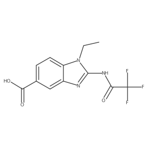 1-ethyl-2-(2,2,2-trifluoroacetamido)-1H-1,3-benzodiazole-5-carboxylic acid结构式