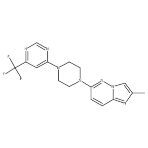 4-(4-{2-Methylimidazo[1,2-b]pyridazin-6-yl}piperazin-1-yl)-6-(trifluoromethyl)pyrimidine Structure