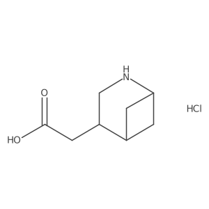 2-{2-Azabicyclo[3.1.1]heptan-4-yl}acetic acid hydrochloride结构式