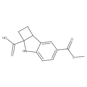 6-(methoxycarbonyl)-1H,2H,2aH,3H,7bH-cyclobuta[b]indole-2a-carboxylic acid Structure