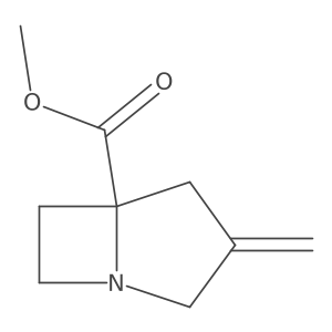 Methyl 3-methylene-1-azabicyclo[3.2.0]heptane-5-carboxylate结构式
