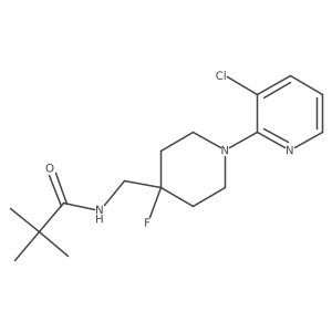 N-{[1-(3-chloropyridin-2-yl)-4-fluoropiperidin-4-yl]methyl}-2,2-dimethylpropanamide结构式