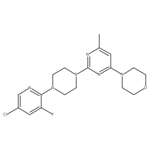 4-{2-[4-(5-Chloro-3-fluoropyridin-2-yl)piperazin-1-yl]-6-methylpyrimidin-4-yl}morpholine Structure