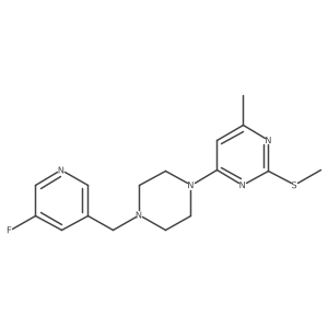 4-{4-[(5-Fluoropyridin-3-yl)methyl]piperazin-1-yl}-6-methyl-2-(methylsulfanyl)pyrimidine结构式