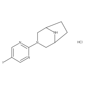 3-(5-Iodopyrimidin-2-YL)-3,8-diazabicyclo[3.2.1]octane hcl结构式