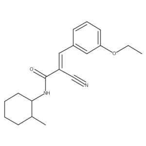 (E)-2-cyano-3-(3-ethoxyphenyl)-N-(2-methylcyclohexyl)prop-2-enamide Structure