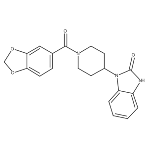 1-(1-(benzo[d][1,3]dioxole-6-carbonyl)piperidin-4-yl)-1H-benzo[d]imidazol-2(3H)-one Structure