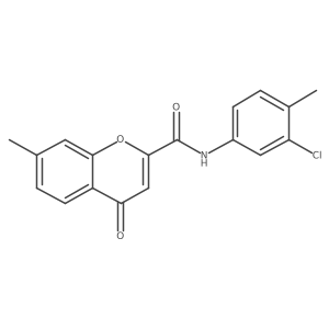 N-(3-chloro-4-methylphenyl)-7-methyl-4-oxo-4H-chromene-2-carboxamide Structure