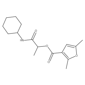 [1-(Cyclohexylamino)-1-oxopropan-2-yl] 2,5-dimethylfuran-3-carboxylate结构式