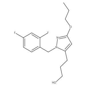 3-[1-(2,4-difluorobenzyl)-3-propoxy-1H-pyrazol-5-yl]propan-1-ol Structure