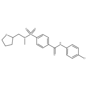 N-(4-chlorophenyl)-4-(N-methyl-N-((tetrahydrofuran-2-yl)methyl)sulfamoyl)benzamide Structure