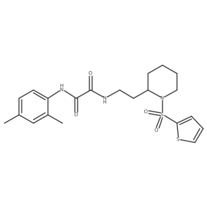 N1-(2,4-dimethylphenyl)-N2-(2-(1-(thiophen-2-ylsulfonyl)piperidin-2-yl)ethyl)oxalamide结构式