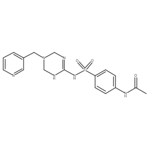 N-(4-{[5-(pyridin-3-ylmethyl)-1,4,5,6-tetrahydro-1,3,5-triazin-2-yl]sulfamoyl}phenyl)acetamide Structure