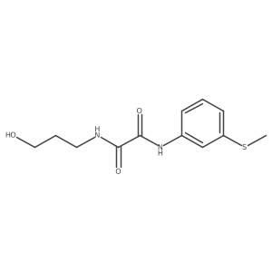 N1-(3-hydroxypropyl)-N2-(3-(methylthio)phenyl)oxalamide结构式