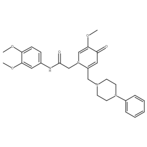 N-(3,4-dimethoxyphenyl)-2-(5-methoxy-4-oxo-2-((4-phenylpiperazin-1-yl)methyl)pyridin-1(4H)-yl)acetamide Structure