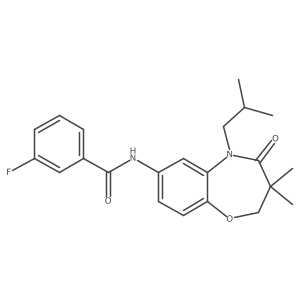 3-fluoro-N-(5-isobutyl-3,3-dimethyl-4-oxo-2,3,4,5-tetrahydrobenzo[b][1,4]oxazepin-7-yl)benzamide结构式