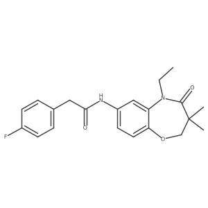 N-(5-ethyl-3,3-dimethyl-4-oxo-2,3,4,5-tetrahydrobenzo[b][1,4]oxazepin-7-yl)-2-(4-fluorophenyl)acetamide Structure