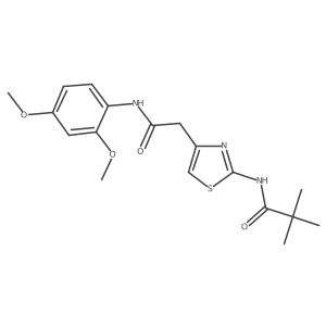 N-(4-{[(2,4-dimethoxyphenyl)carbamoyl]methyl}-1,3-thiazol-2-yl)-2,2-dimethylpropanamide Structure