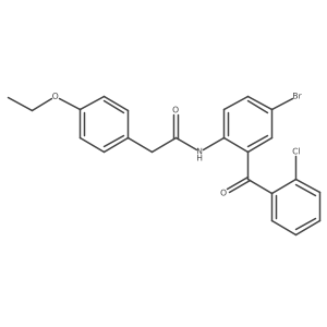 N-[4-bromo-2-(2-chlorobenzoyl)phenyl]-2-(4-ethoxyphenyl)acetamide结构式