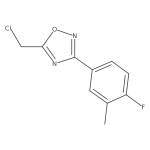 5-(Chloromethyl)-3-(4-fluoro-3-methylphenyl)-1,2,4-oxadiazole结构式