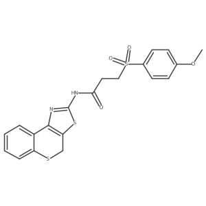 3-((4-methoxyphenyl)sulfonyl)-N-(4H-thiochromeno[4,3-d]thiazol-2-yl)propanamide Structure