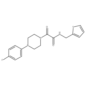2-(4-(4-fluorophenyl)piperazin-1-yl)-2-oxo-N-(thiophen-2-ylmethyl)acetamide结构式