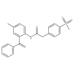 N-(2-benzoyl-4-methylphenyl)-2-(4-(methylsulfonyl)phenyl)acetamide Structure
