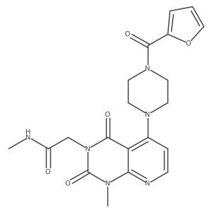 2-(5-(4-(furan-2-carbonyl)piperazin-1-yl)-1-methyl-2,4-dioxo-1,2-dihydropyrido[2,3-d]pyrimidin-3(4H)-yl)-N-methylacetamide结构式