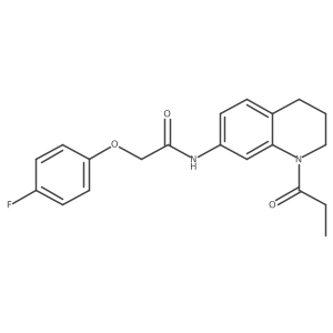 2-(4-fluorophenoxy)-N-(1-propanoyl-1,2,3,4-tetrahydroquinolin-7-yl)acetamide Structure