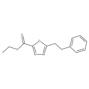 Ethyl 5-(2-phenylethyl)-1,3,4-oxadiazole-2-carboxylate结构式