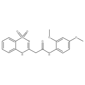 N-(2,4-dimethoxyphenyl)-2-(1,1-dioxo-2H-1lambda6,2,4-benzothiadiazin-3-yl)acetamide结构式