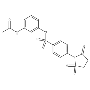 N-{3-[4-(1,1,3-trioxo-1lambda6,2-thiazolidin-2-yl)benzenesulfonamido]phenyl}acetamide结构式