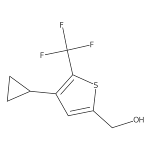 2-Thiophenemethanol, 4-cyclopropyl-5-(trifluoromethyl)- Structure