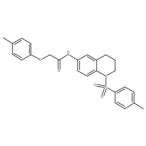 2-(p-tolyloxy)-N-(1-tosyl-1,2,3,4-tetrahydroquinolin-6-yl)acetamide结构式