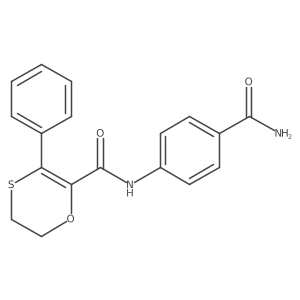 N-(4-carbamoylphenyl)-3-phenyl-5,6-dihydro-1,4-oxathiine-2-carboxamide Structure