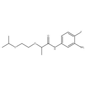 N-(3-Amino-4-fluorophenyl)-2-[2-(1-methylethoxy)ethoxy]propanamide结构式