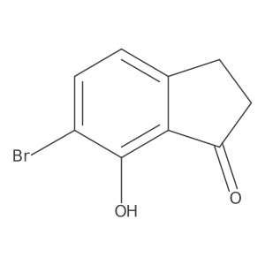 6-Bromo-7-hydroxy-2,3-dihydro-1H-inden-1-one结构式