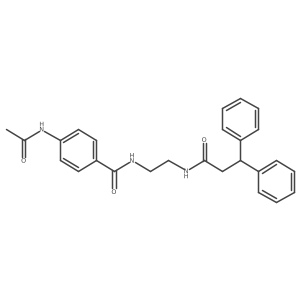4-acetamido-N-(2-(3,3-diphenylpropanamido)ethyl)benzamide结构式