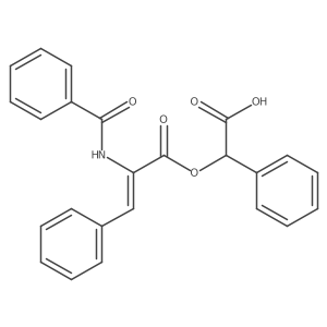 (S,E)-2-((2-Benzamido-3-phenylacryloyl)oxy)-2-phenylacetic acid Structure