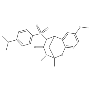 5-((4-isopropylphenyl)sulfonyl)-8-methoxy-2,3-dimethyl-5,6-dihydro-2H-2,6-methanobenzo[g][1,3]oxazocin-4(3H)-one Structure