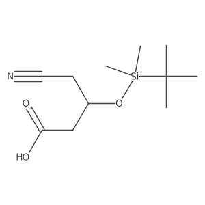 (R)-3-((tert-Butyldimethylsilyl)oxy)-4-cyanobutanoic acid结构式