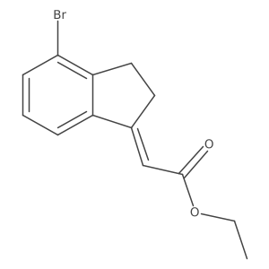 ethyl 2-[(1E)-4-bromo-2,3-dihydro-1H-inden-1-ylidene]acetate Structure