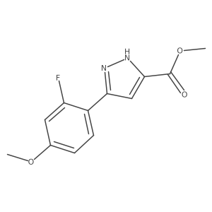 Methyl 5-(2-fluoro-4-methoxyphenyl)-1H-pyrazole-3-carboxylate Structure