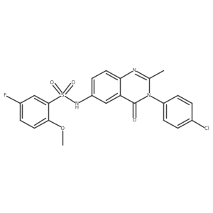 N-(3-(4-chlorophenyl)-2-methyl-4-oxo-3,4-dihydroquinazolin-6-yl)-5-fluoro-2-methoxybenzenesulfonamide Structure
