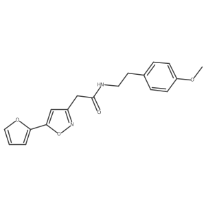 2-(5-(furan-2-yl)isoxazol-3-yl)-N-(4-methoxyphenethyl)acetamide结构式