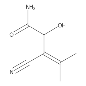 3-Cyano-2-hydroxy-4-methyl-3-pentenamide Structure