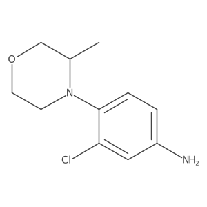 3-Chloro-4-(3-methylmorpholin-4-yl)aniline结构式