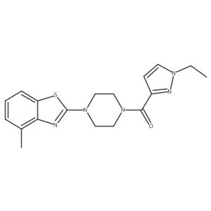 (1-ethyl-1H-pyrazol-3-yl)(4-(4-methylbenzo[d]thiazol-2-yl)piperazin-1-yl)methanone Structure