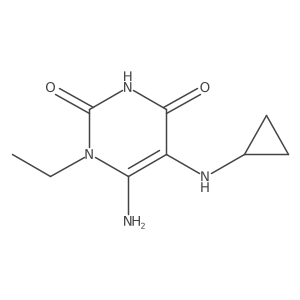 6-Amino-5-(cyclopropylamino)-1-ethylpyrimidine-2,4(1H,3H)-dione结构式